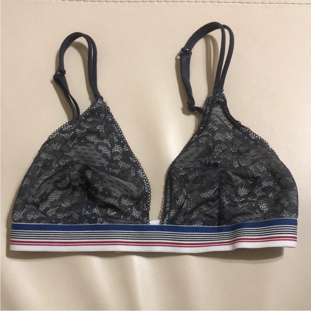 Forever 21 Gray Lace Triangle Bralette